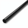 10mm black braided reinforced 1 meter length close up