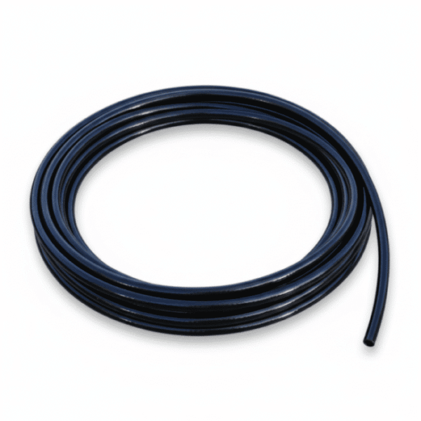 10mm black braided reinforced roll close up