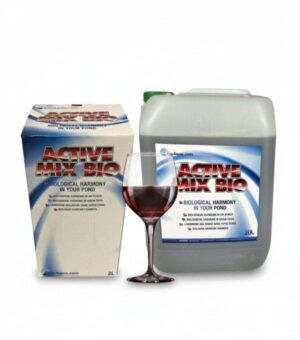 active-bio-mix-liquid-starter-2l-and-20l-sizes Comparison shot of Active Bio Mix liquid filter starter in both the 2 Litres and 20 Litres bulk sizes.