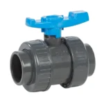 Double Union Omega Ball Valves Blue Handle