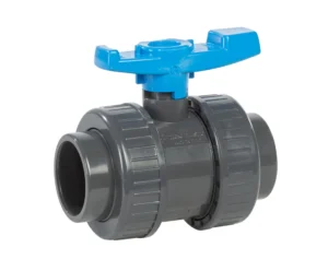 Double Union Omega Ball Valves Blue Handle