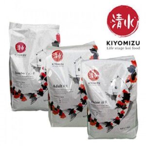 kiyomizu-age-specific-koi-food-junior-adult-jumbo Kiyomizu Age-Specific Koi Food range: Junior, Adult, and Jumbo 7kg bags for every stage of a Koi's life.