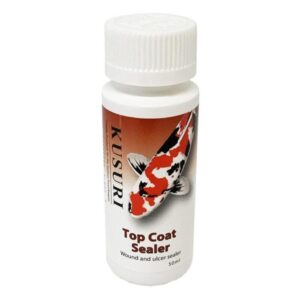50ml bottle of Kusuri Top Coat Wound Sealer for protecting koi ulcers.