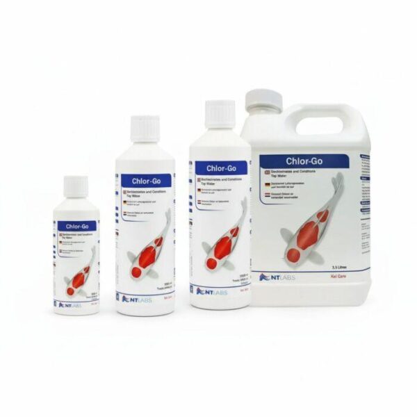 nt-labs-chlor-go-all-sizes-group-shot Group photo showing all four sizes of NT Labs Chlor-Go: 250ml, 500ml, 1 Litre, and 2.5 Litres.