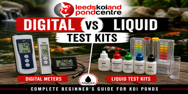 Digital vs liquid water test kits for monitoring koi pond water quality